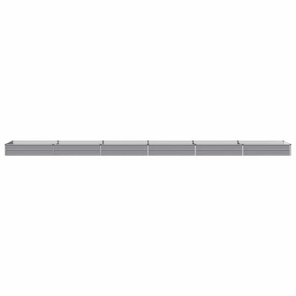 Raised Garden Bed Grey 600 x 80 x 24 cm cold-rolled steel