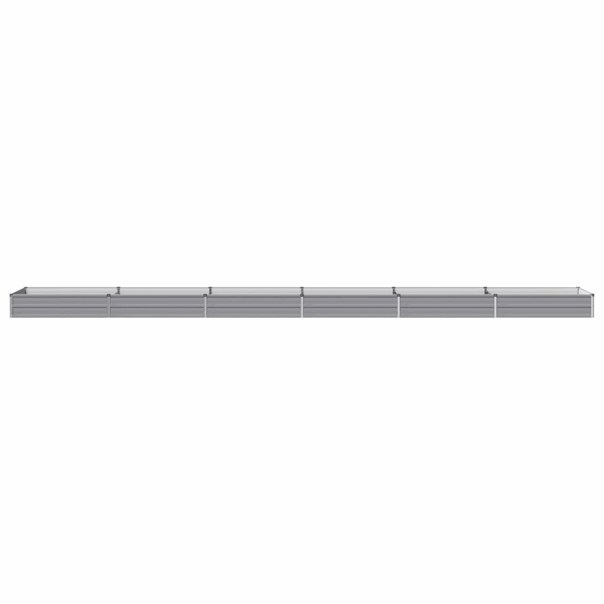 Raised Garden Bed Grey 600 x 80 x 24 cm cold-rolled steel