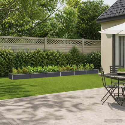 Raised Garden Bed Anthracite 600 x 80 x 24 cm cold-rolled steel