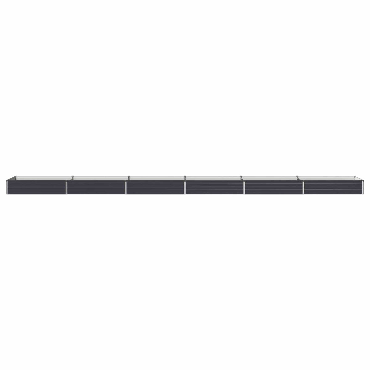 Raised Garden Bed Anthracite 600 x 80 x 24 cm cold-rolled steel