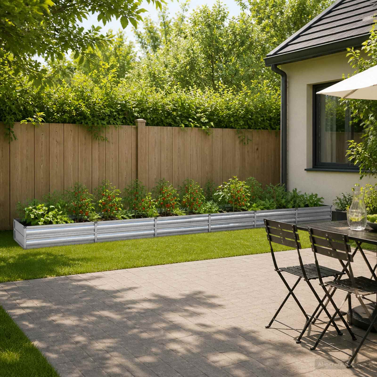 Raised Garden Bed Silver 600 x 80 x 24 cm galvanized