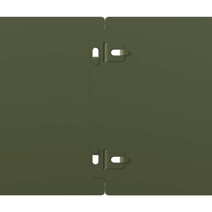 Lawn Edging 30 pcs 15 x 103 cm Steel Olive Green