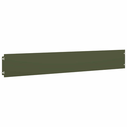 Lawn Edging 30 pcs 15 x 103 cm Steel Olive Green