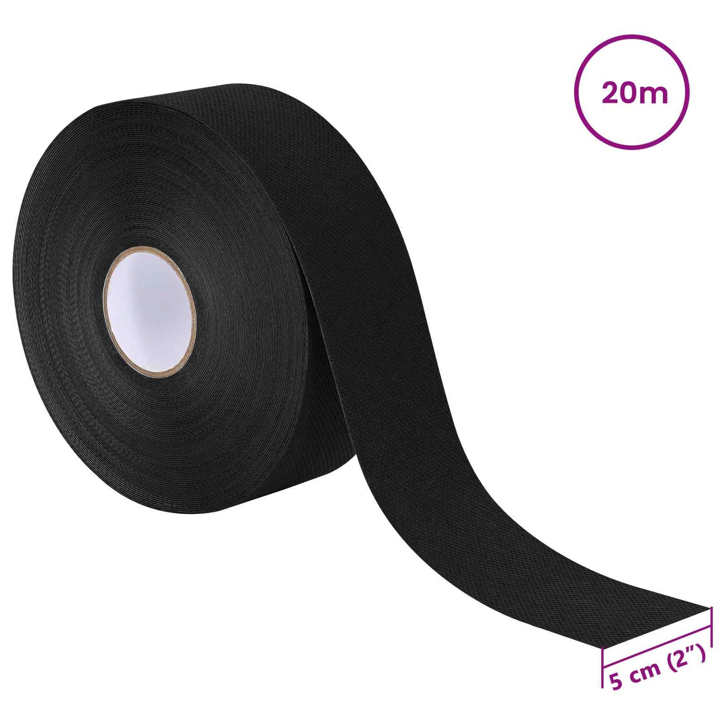 Artificial Grass Tape Self-adhesive Black 5 cm x 20 m