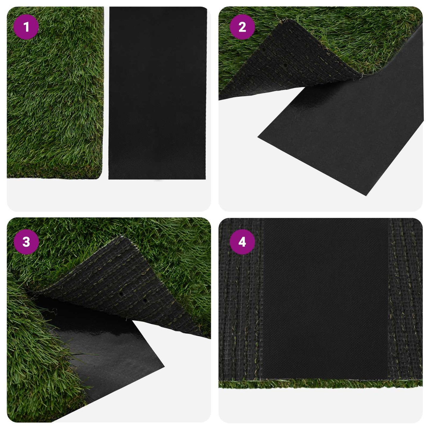 Artificial Grass Tape Self-adhesive Black 15 cm x 10 m
