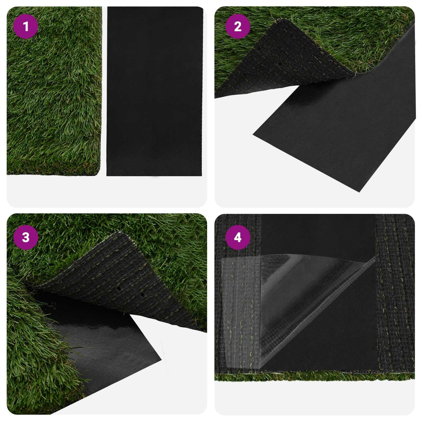 Artificial Grass Tape Self-adhesive Black 10 x 0.15 cm