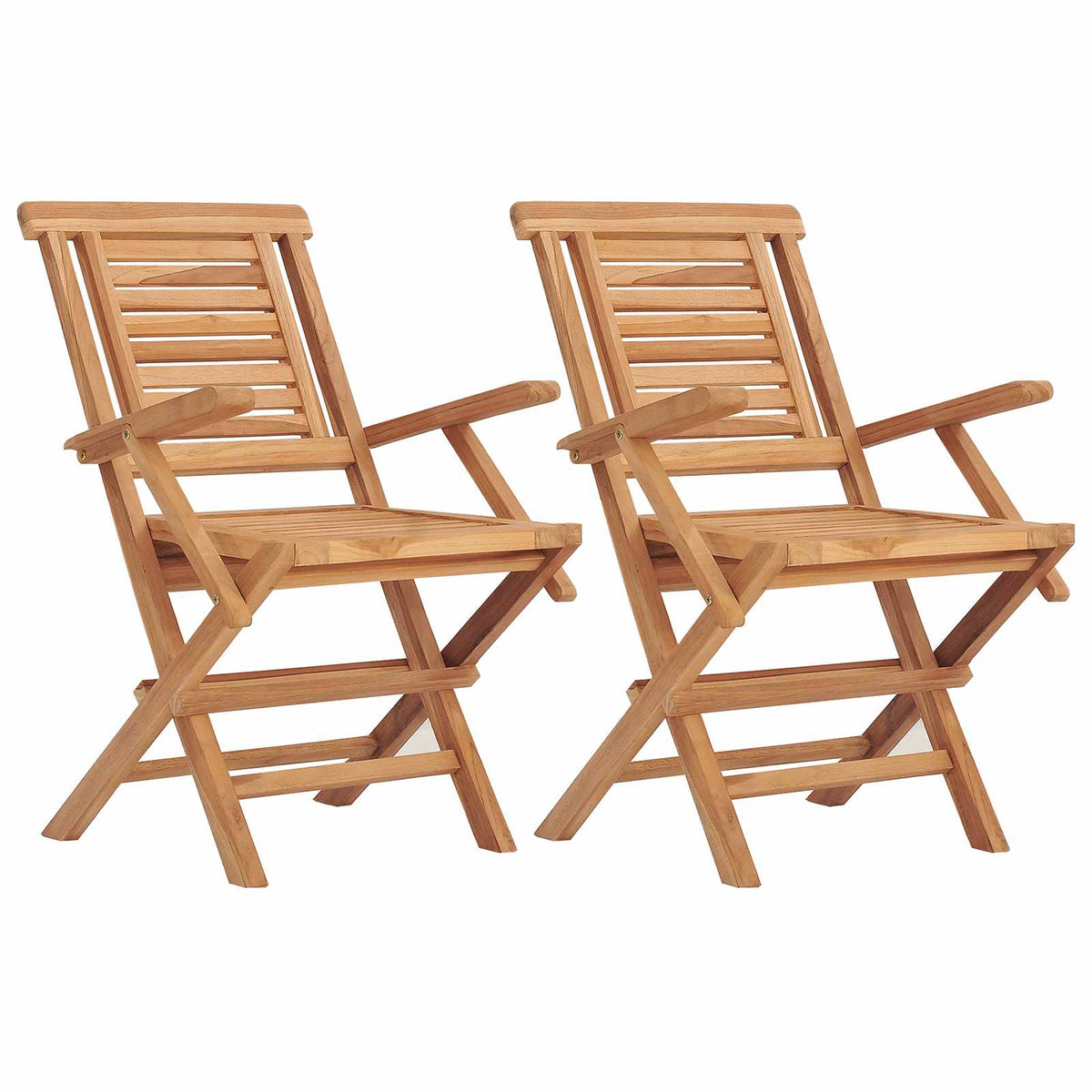 5 Piece Folding Garden Bistro Set Natural Solid Teak Wood
