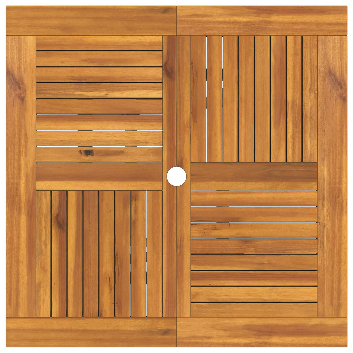 3 Piece Folding Garden Bistro Set 3 pcs Natural Solid Teak Wood