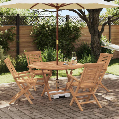Garden Set 5 pcs Brown Solid Teak Wood