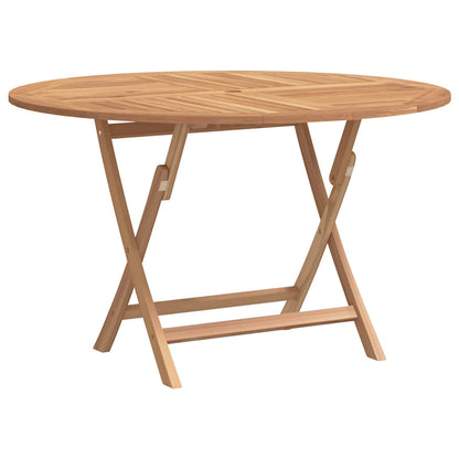 Garden Bistro Set Folding 3 pcs Natural Solid Teak Wood
