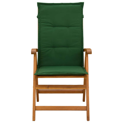 Reclining Garden Chairs 4 pcs Natural Solid Acacia Wood