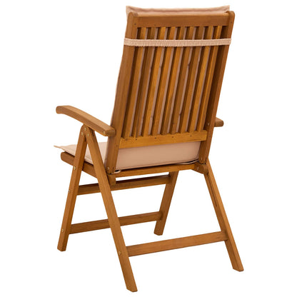 Reclining Garden Chairs 8 pcs Natural Solid Acacia Wood