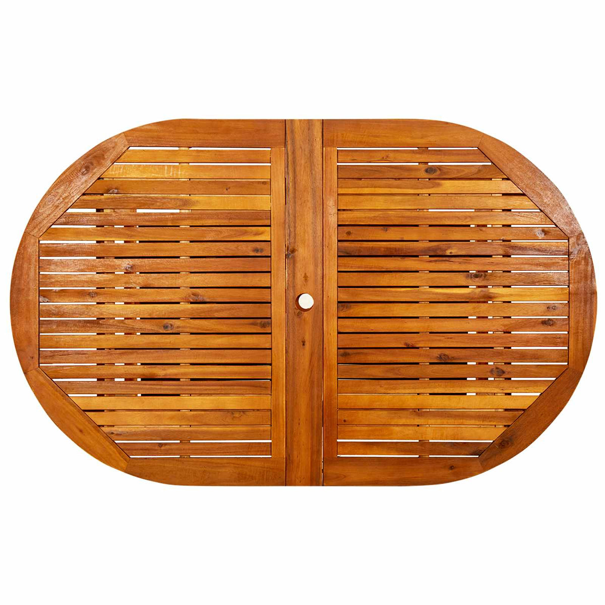 5-Piece Garden Dining Set Natural Solid Acacia Wood