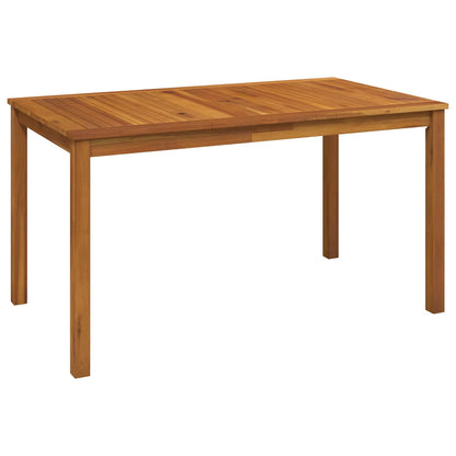 5-Piece Garden Dining Set 4-Seaters Cream Solid Acacia Wood