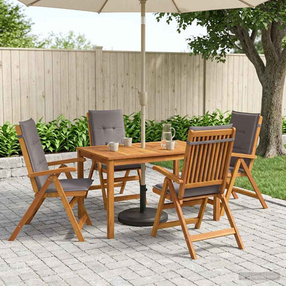 5-Piece Garden Dining Set 4-Seaters Anthracite