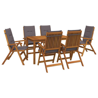 7-Piece Garden Dining Set 6-Seaters Anthracite