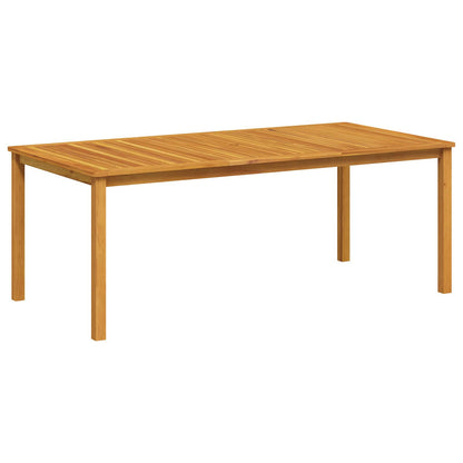 7-Piece Garden Dining Set Natural Solid Acacia Wood