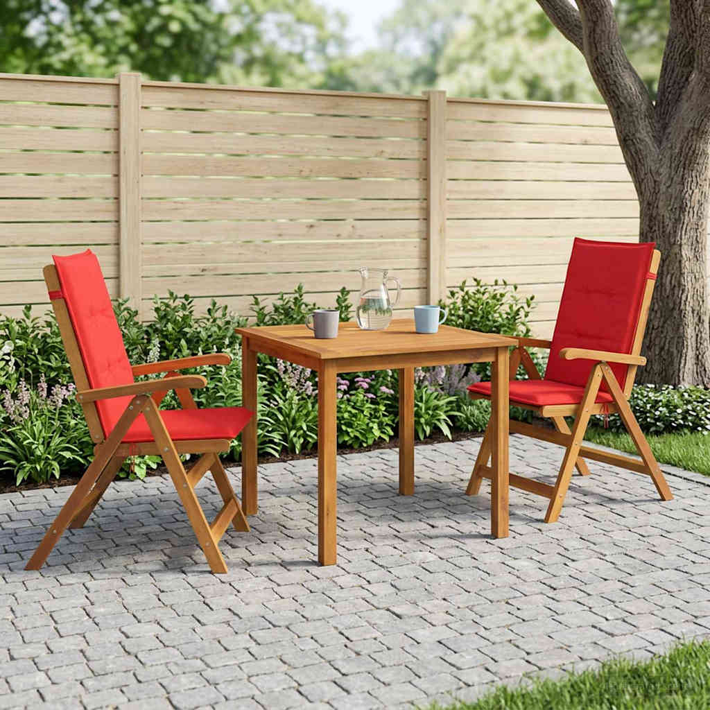 3-Piece Garden Dining Set Natural Solid Acacia Wood