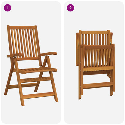 3-Piece Garden Dining Set Natural Solid Acacia Wood