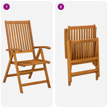 3-Piece Garden Dining Set Natural Solid Acacia Wood