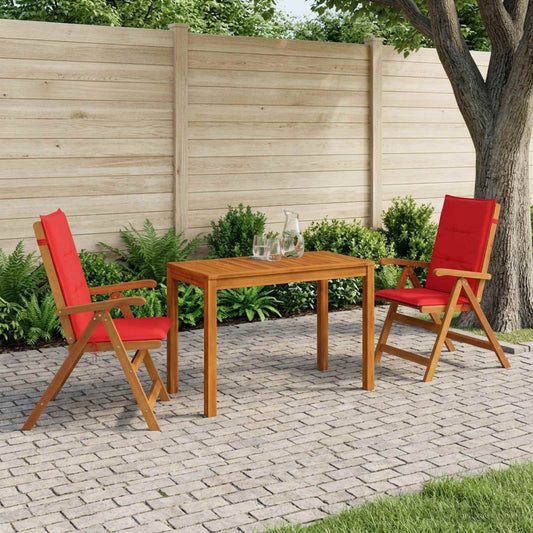 Garden Dining Set Natural Solid Acacia Wood