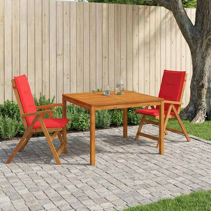 3-Piece Garden Dining Set Natural Solid Acacia Wood