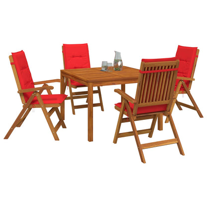 Garden Dining Set Natural Solid Acacia Wood