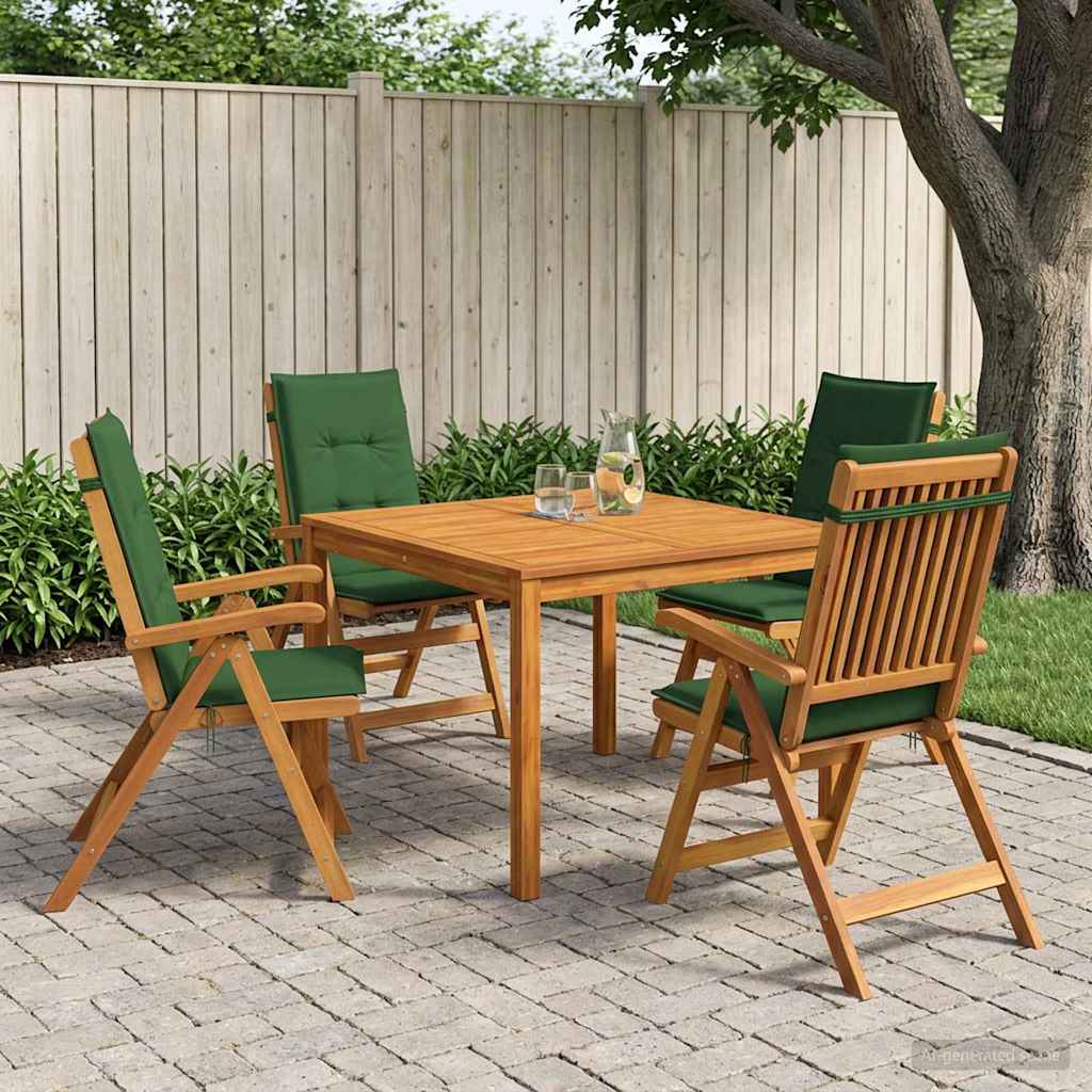 Garden Dining Set Natural Solid Acacia Wood