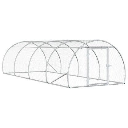 Chicken Coop Silver 400 x 150 x 100 cm Galvanised Steel