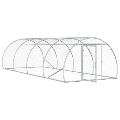 Chicken Coop Silver 400 x 150 x 100 cm Galvanised Steel