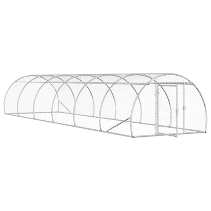Chicken Coop Silver 600 x 150 x 100 cm Galvanised Steel