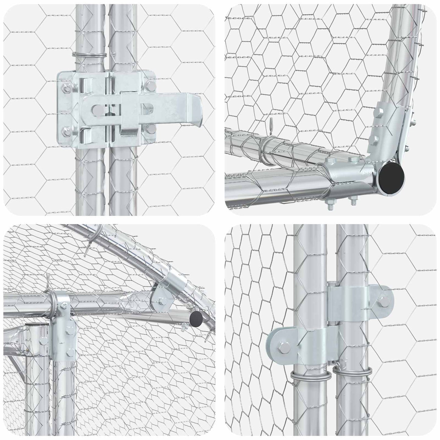 Chicken Coop Silver 600 x 150 x 100 cm Galvanised Steel