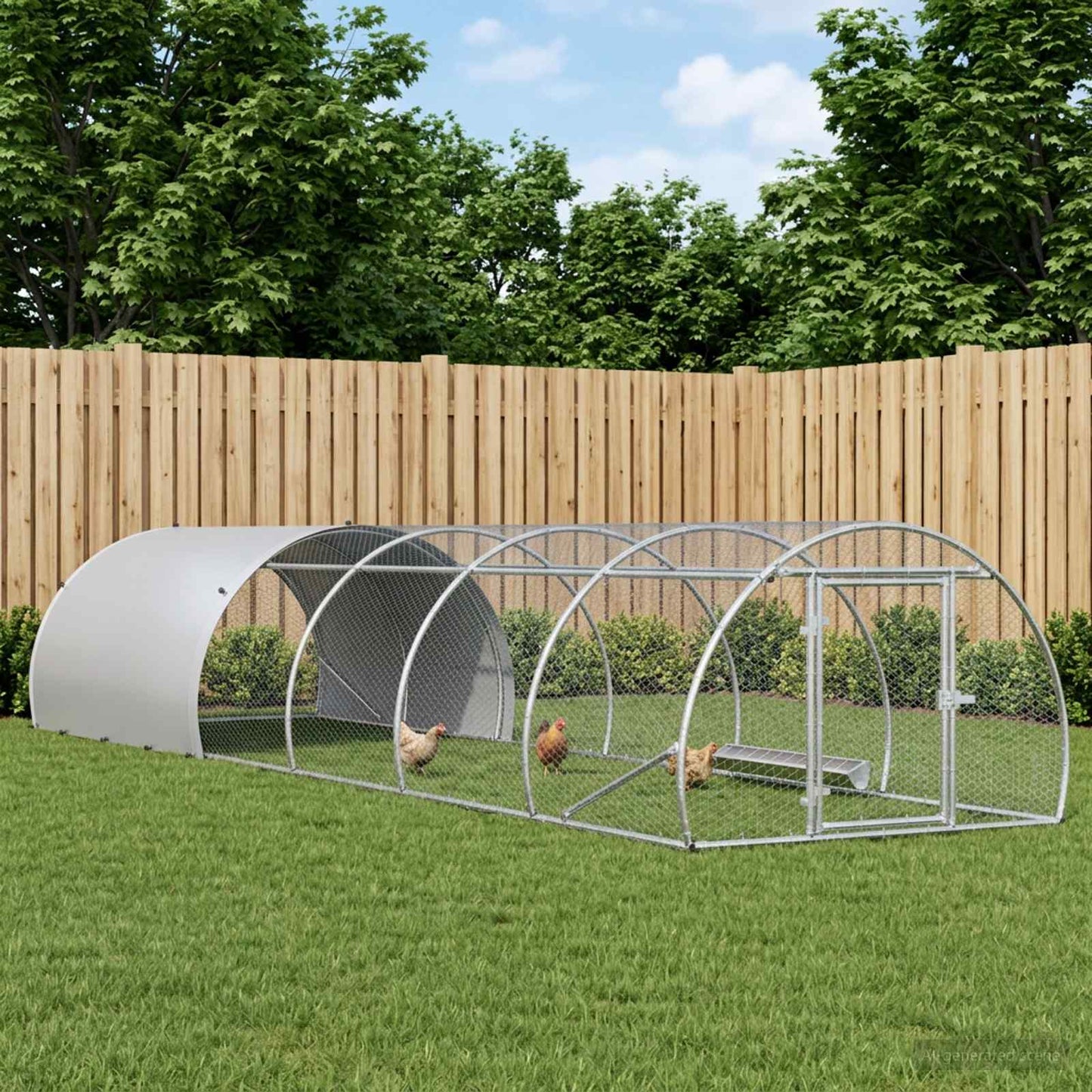 Chicken Coop Silver 600 x 150 x 100 cm Galvanised Steel
