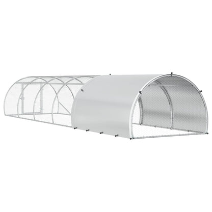 Chicken Coop Silver 600 x 150 x 100 cm Galvanised Steel