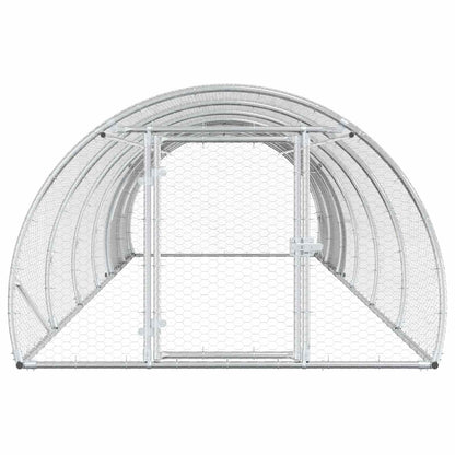 Chicken Coop Silver 600 x 150 x 100 cm Galvanised Steel