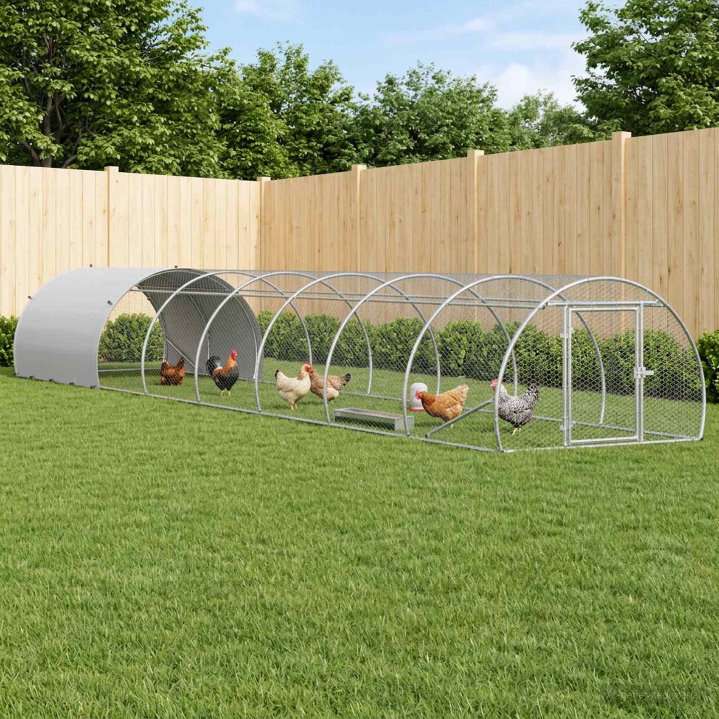 Chicken Coop Silver 800 x 150 x 100 cm Galvanised Steel