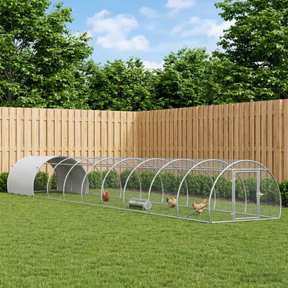 Chicken Coop Silver 1000 x 150 x 100 cm Galvanised Steel