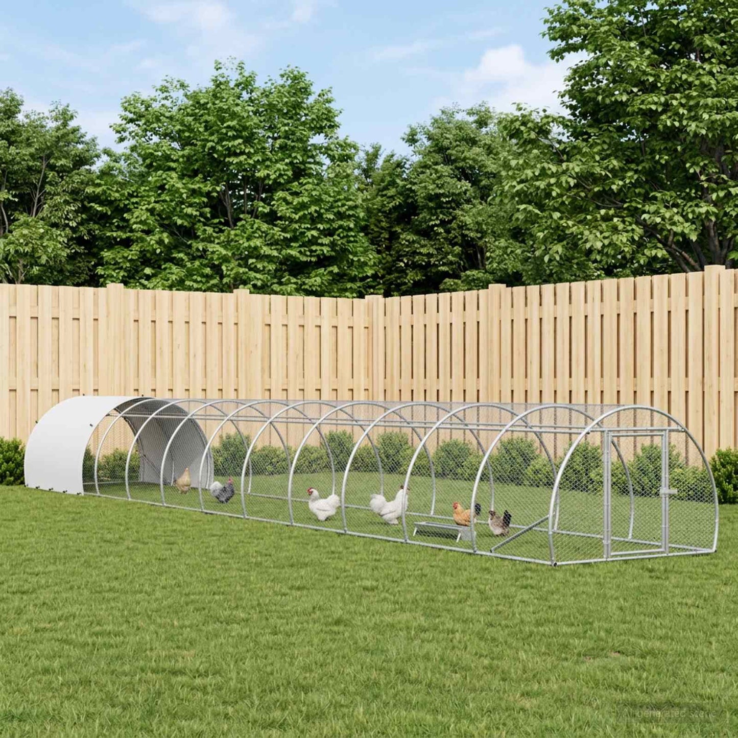 Chicken Coop Silver 1200 x 150 x 100 cm Galvanised Steel