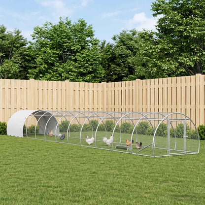 Chicken Coop Silver 1200 x 150 x 100 cm Galvanised Steel