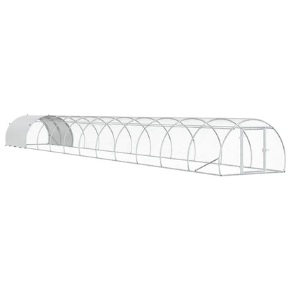 Chicken Coop Silver 1200 x 150 x 100 cm Galvanised Steel