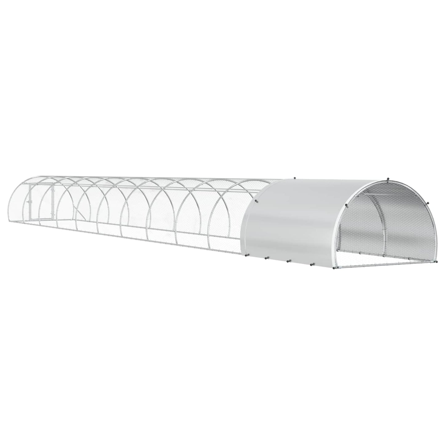 Chicken Coop Silver 1200 x 150 x 100 cm Galvanised Steel