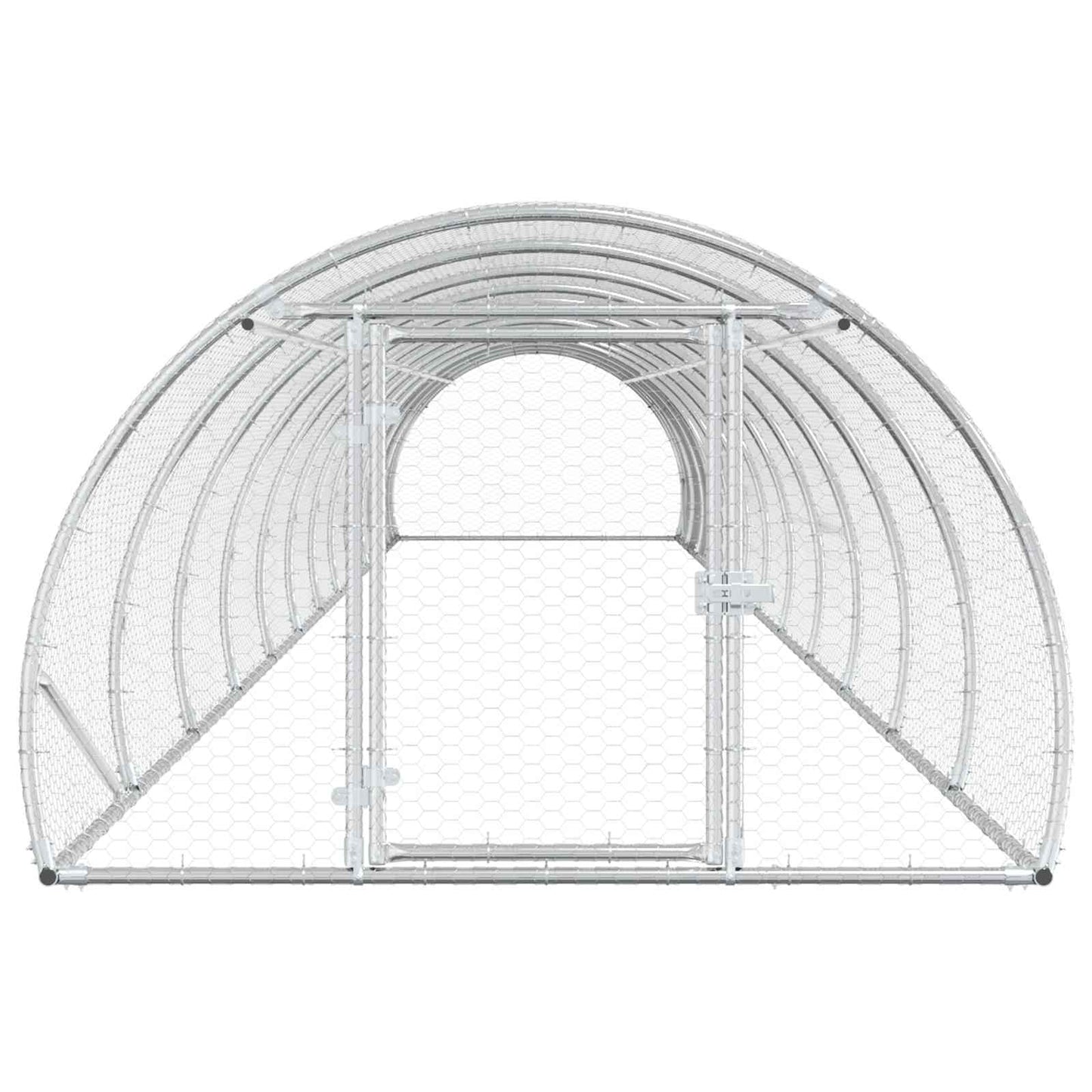 Chicken Coop Silver 1200 x 150 x 100 cm Galvanised Steel