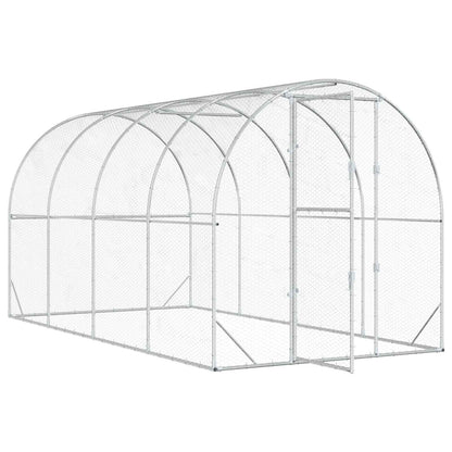 Chicken Coop Silver 400 x 200 x 200 cm Galvanised Steel