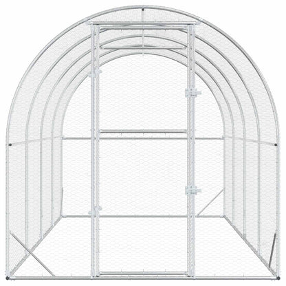Chicken Coop Silver 400 x 200 x 200 cm Galvanised Steel