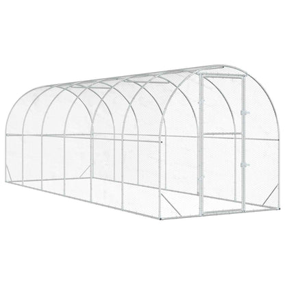 Chicken Coop Silver 600 x 200 x 200 cm Galvanised Steel