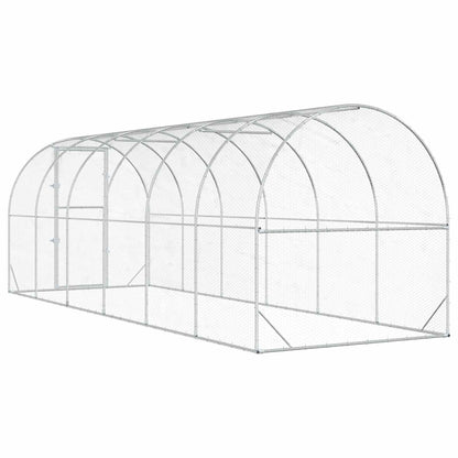 Chicken Coop Silver 600 x 200 x 200 cm Galvanised Steel