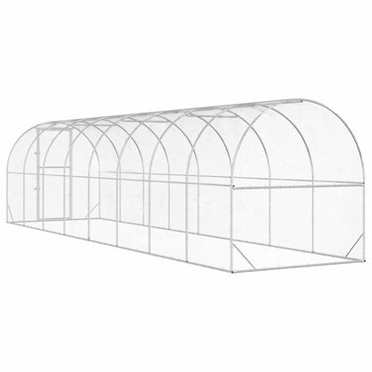 Chicken Coop Silver 800 x 200 x 200 cm Galvanised Steel