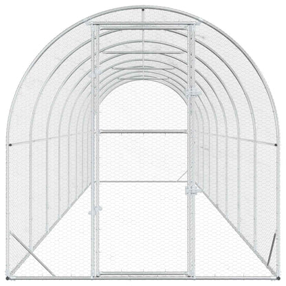 Chicken Coop Silver 800 x 200 x 200 cm Galvanised Steel