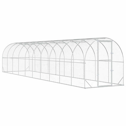 Chicken Coop Silver 1000 x 200 x 200 cm Galvanised Steel