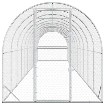 Chicken Coop Silver 1200 x 200 x 200 cm Galvanised Steel